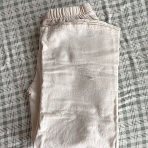 Brandy Melville Cream Wide Leg Pants